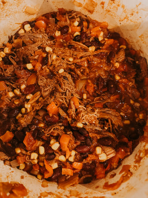 Crockpot Harvest Brisket Chili