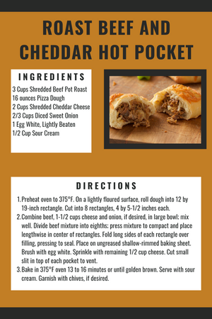 Roast Beef and Cheddar Hot Pocket